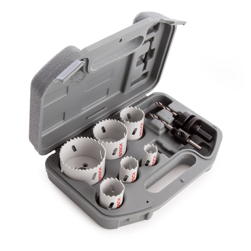 Bosch 2608580804 9pc HSS Bi-Metal Electricians Holesaw Set