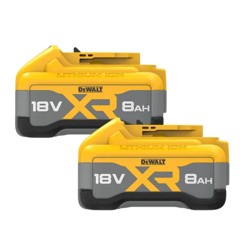 Dewalt DCB1880 18v XR 8.0ah Tabless Batteries – Twin Pack