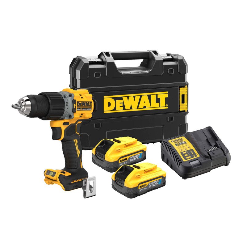 Dewalt DCD805H2T 18v XR Compact Brushless Hammer Drill Driver Kit with Powerstack Batteries
