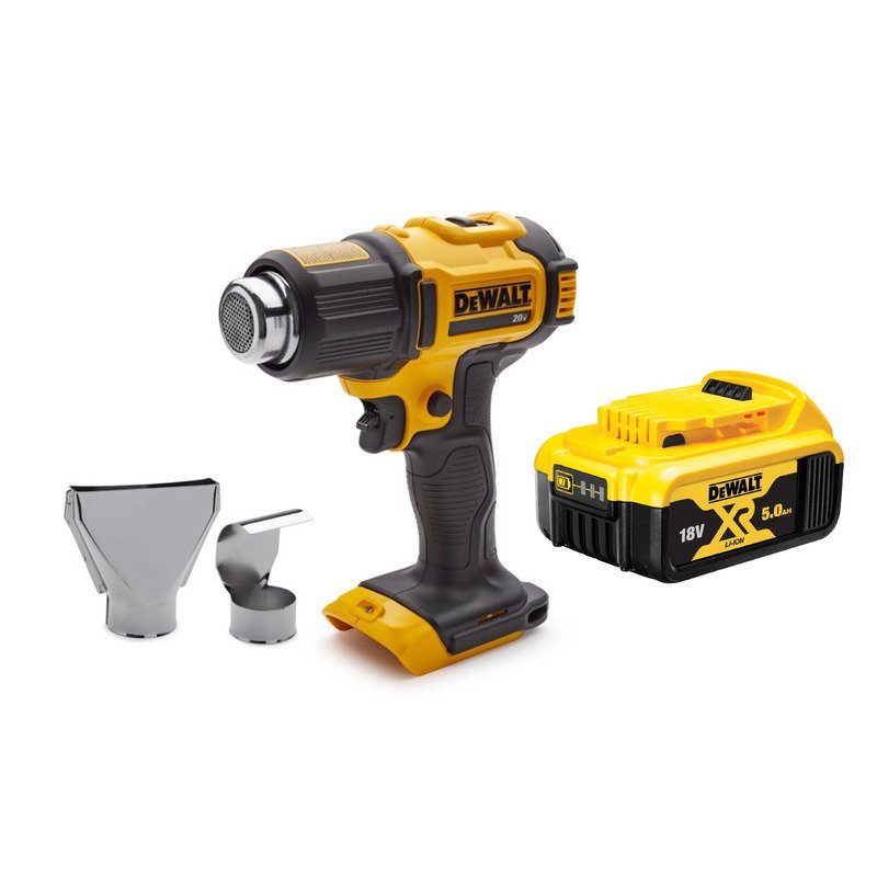 DeWalt DCE530N 18V XR Heat Gun (Body Only) & DCB184 5.0Ah Battery