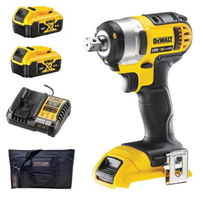DeWalt DCF880 18V XR Compact Impact Wrench – 2 Batteries, Charger and PTM Bag