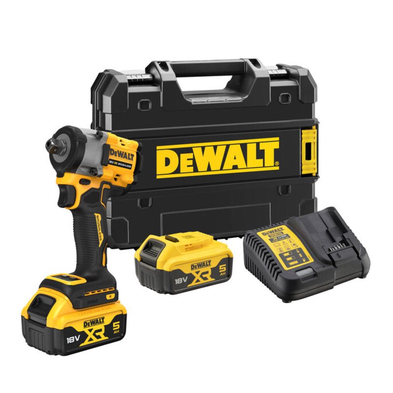 Dewalt DCF922P2T 18v Brushless 1/2″ Impact Wrench Kit – 2 x 5ah Batteries