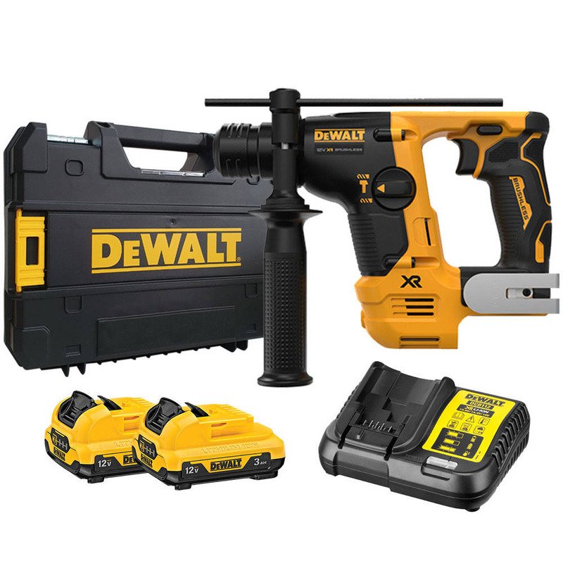 DEWALT DCH072L2 12v Brushless Compact SDS+ Hammer with 2x3ah Batteries