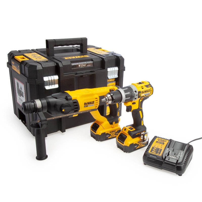 Dewalt DCK2071P2T 18v SDS+ and Combi Drill Twin Pack