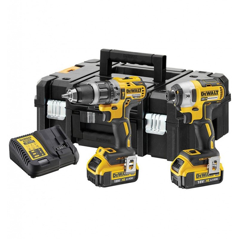 DeWalt DCK266M2T 18v XR Brushless Combi and Impact Kit (2 x 4.0ah Li-Ion batts)