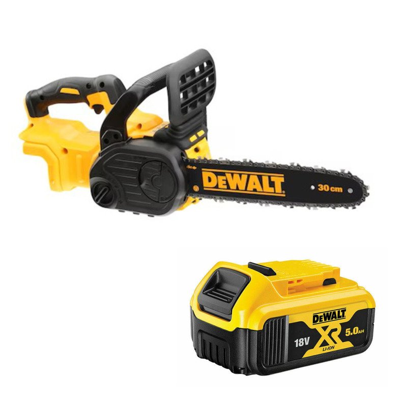 DeWalt DCM565N 18V XR Brushless 30cm Cordless Chainsaw & 5.0ah Battery