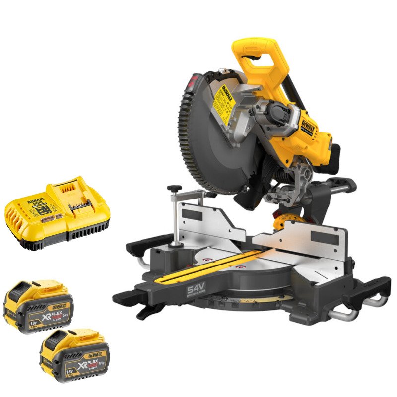 Dewalt DCS781X2 54v Flexvolt 305mm Slide Mitre Saw Kit – 2 x 9ah Batteries