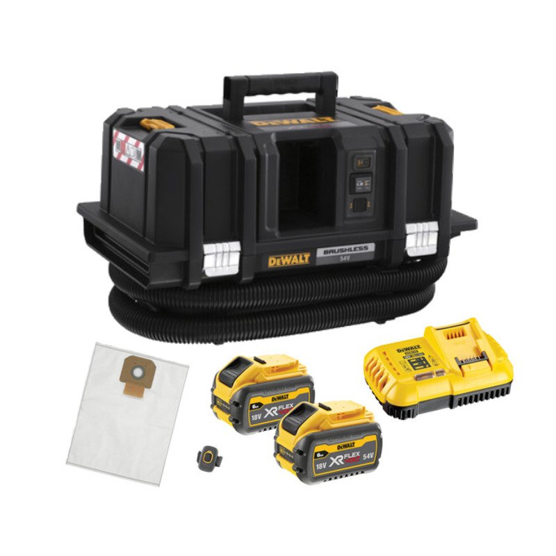 DeWalt DCV586MT2 54V XR Flexvolt M-Class Dust Extractor Kit – 2 x 6.0ah Flexvolt Batteries