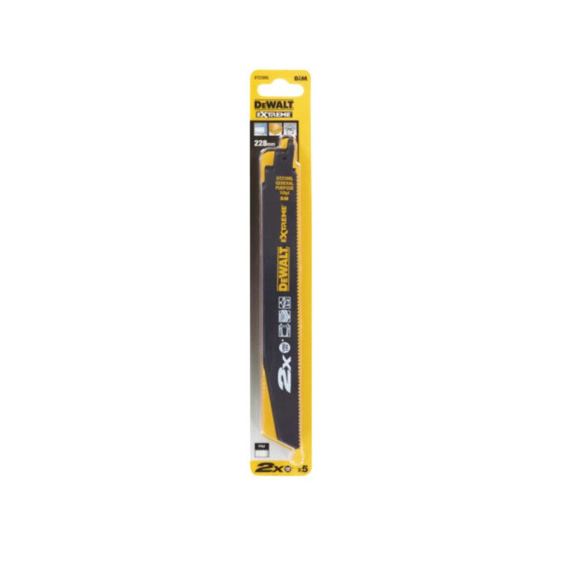 Dewalt DT2308L 228mm Extreme Bi-Metal Reciprocating Blades – Pack of 5