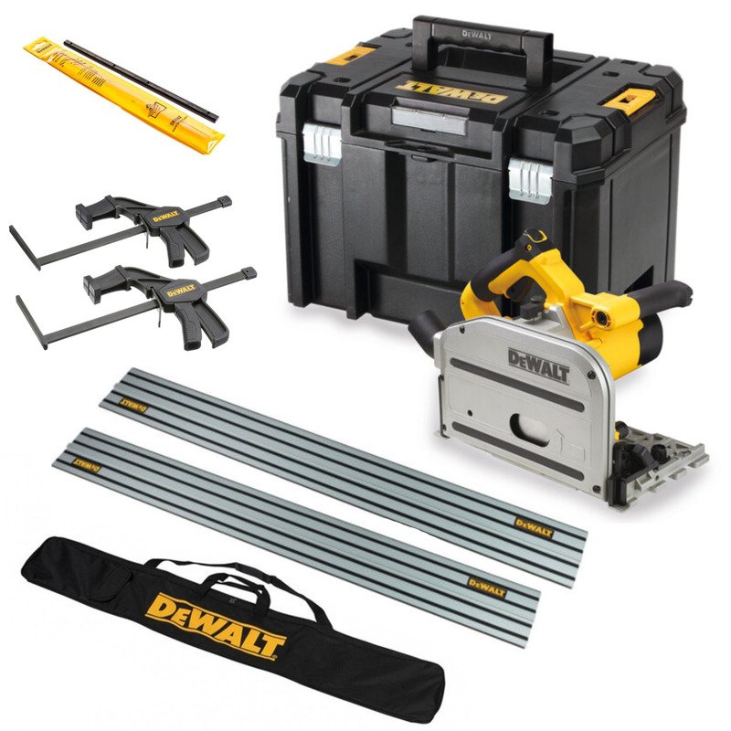 DeWalt DWS520KT Heavy Duty Plunge Saw 110v & Rail Kit