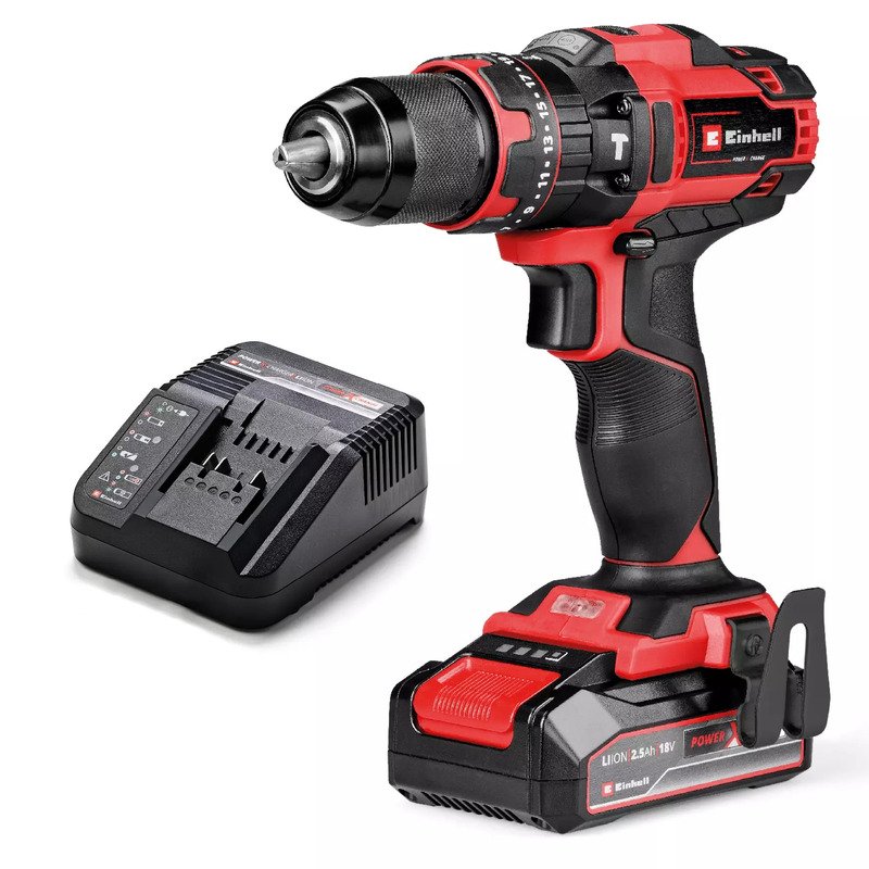 Einhell 4514287 TE-CD 18/44 Li-i Cordless Combi Drill Kit – 1 x 2.5ah Battery