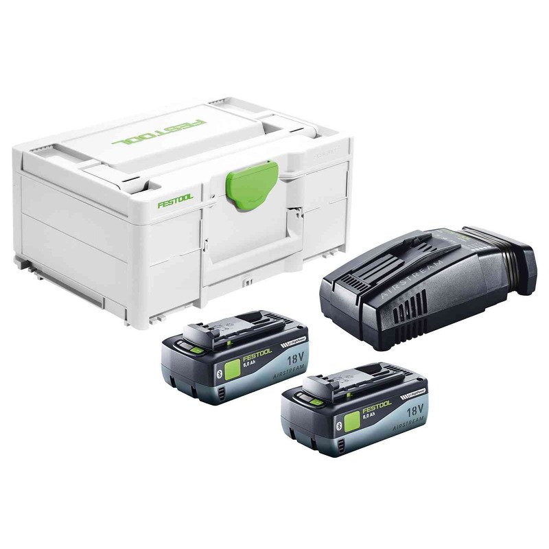 Festool 577329 Energy Set SYS 18v 2×8,0/SCA16 – 8ah Batteries and Charger in Systainer