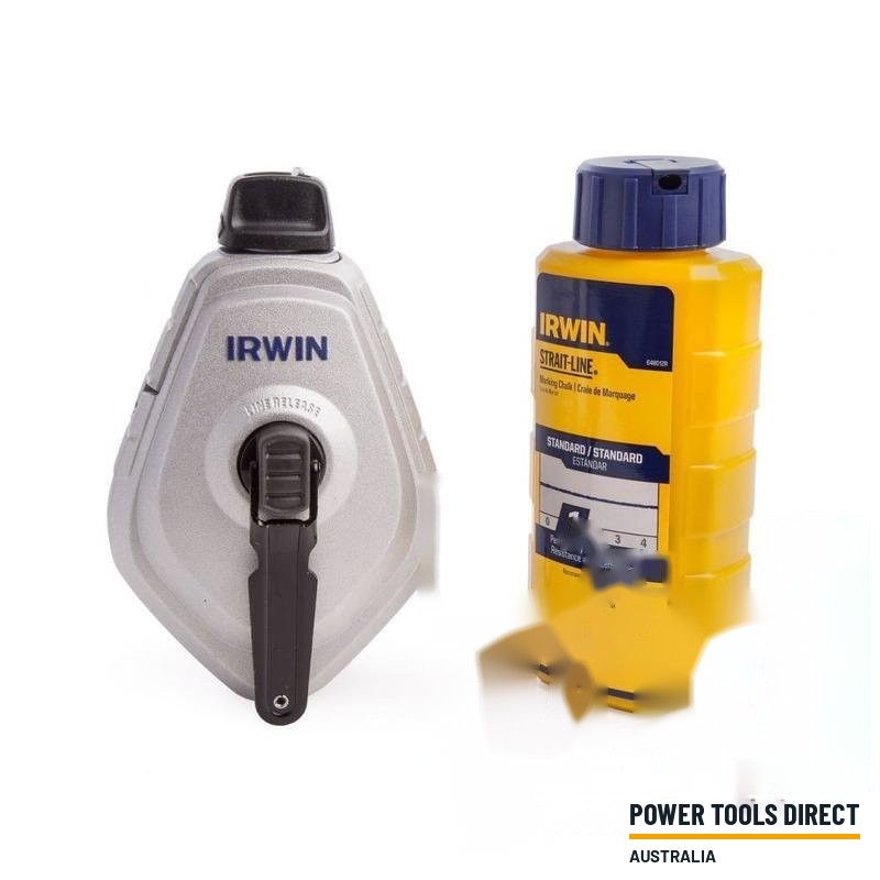 Irwin Strait-Line 10507684 Chalk Line & Blue Builders Chalk