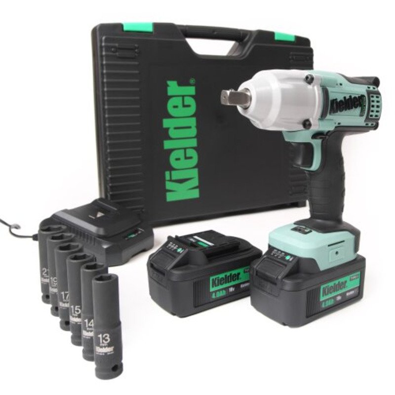 Kielder KWT-012-54 18v 1/2″ Impact Wrench Kit c/w 6pc Socket Set + 2 x 4ah Batts