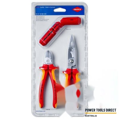 Knipex 00 31 30 BK V01 3pc Electrical Installations Kit