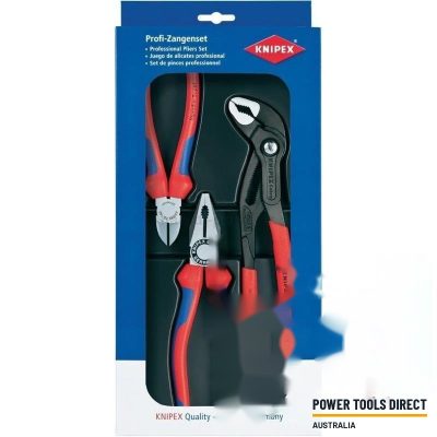 Knipex 002009 3pc Bestseller Pliers Set – Combination, Diagonal and Water Pump Pliers