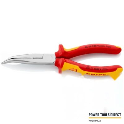 Knipex 2626200 200mm Snipe Nose Side Cutting Pliers (Stork Beak Pliers)