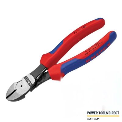 Knipex 7412180 180mm High Leverage Diagonal Cutters – Multi Component Grip