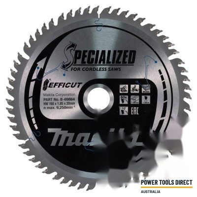 Makita B-69864 165mm Circular Saw Blade Efficut TCT 165mm x 20mm x 60T