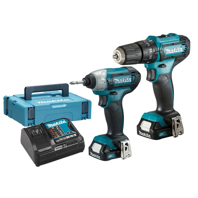 Makita CLX228AJ 12v MAX CXT Combi Kit – Combi Drill / Impact Driver 2 x 2ah Batteries