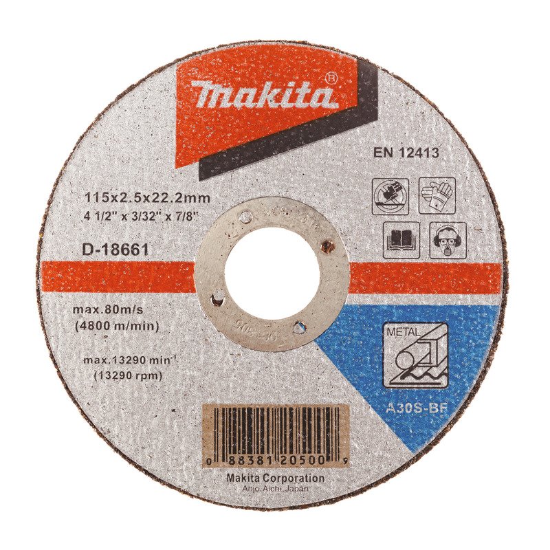 Makita D-17661 Cut Off Wheel 115 x 2.5 x 22.23mm