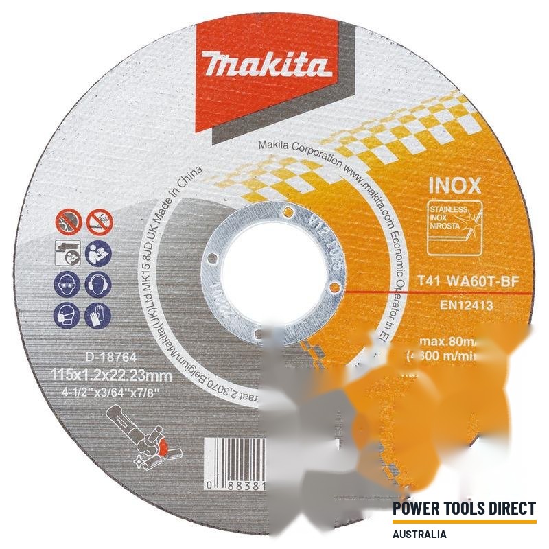 Makita D-18764-10 115mm Cut-Off Wheel – Pack of 10
