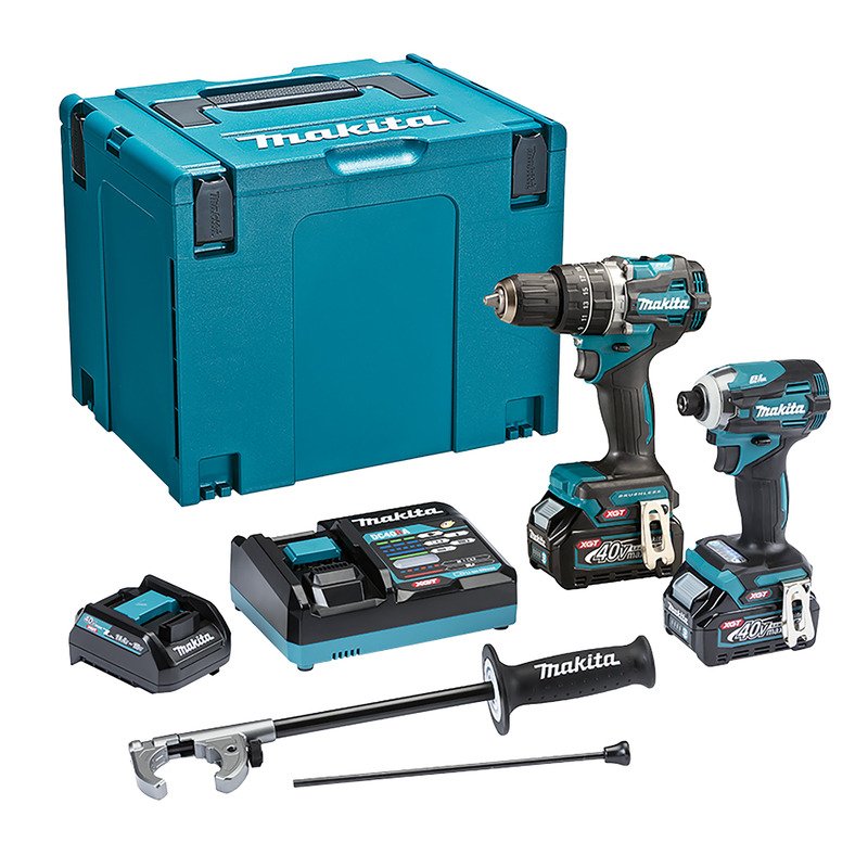 Makita DK0172G201 40v MAX XGT 2pc Combi Kit – HP002 Combi Drill / TD001 Impact Driver