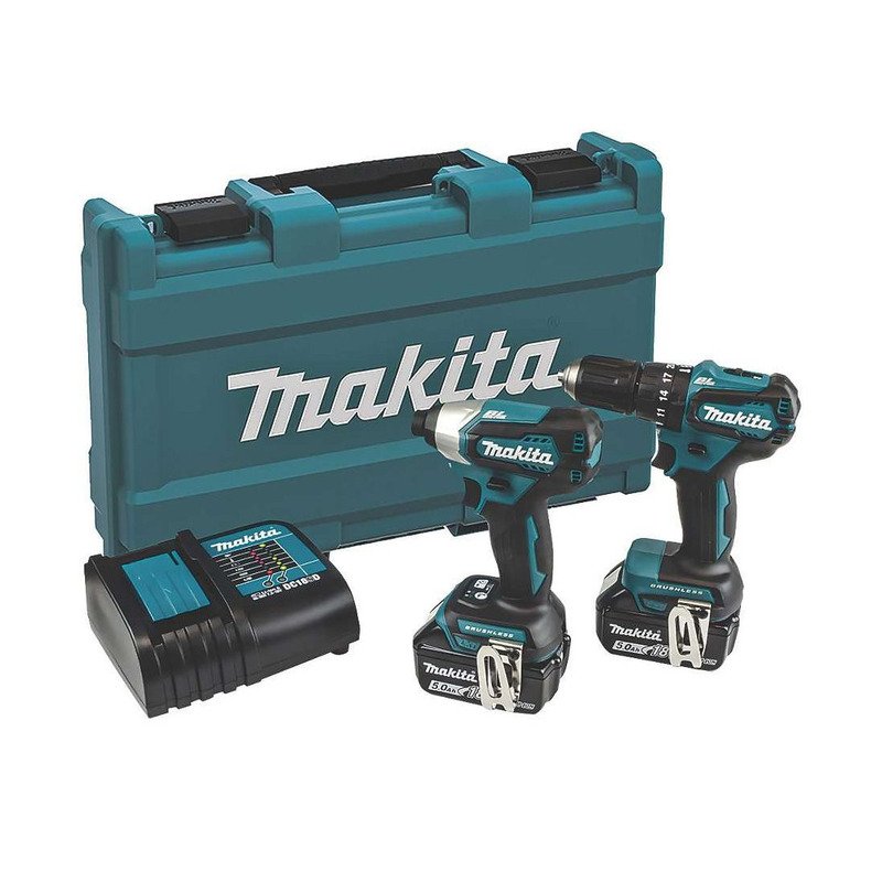 Makita DLX2221ST 18v Brushless Twin Kit – DHP483 Combi & DTD155 Impact Driver