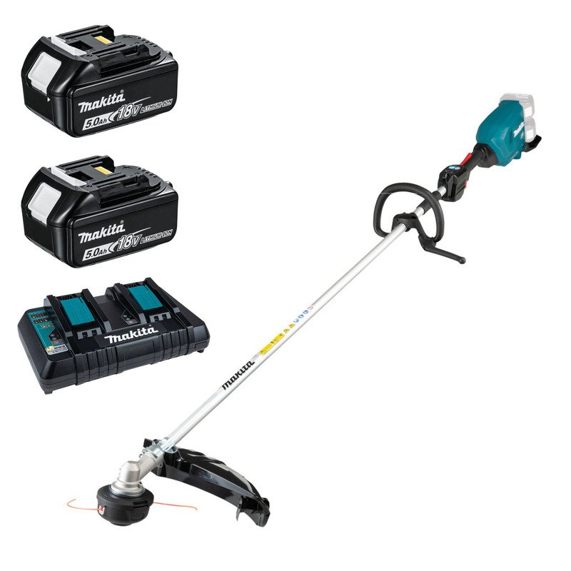 Makita DUR369LPT2 Twin 18v LXT Cordless Brushless Line Trimmer Kit – 2 x 5.0ah Batteries & Charger