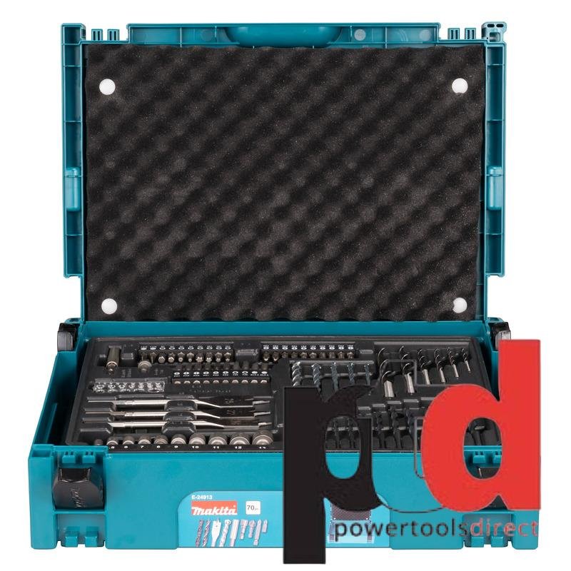 Makita E-24913 70pc Drill & Screwdriver Bit Set in Makpac Case
