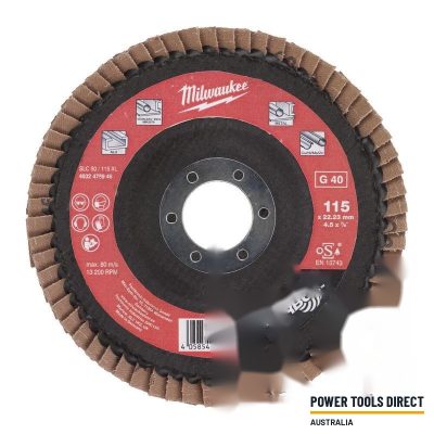 Milwaukee 115mm Flap Discs Cera Turbo XL (Select Grit)