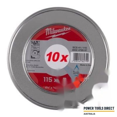 MILWAUKEE 115MM INOX BLADES TIN OF 10 4932478997