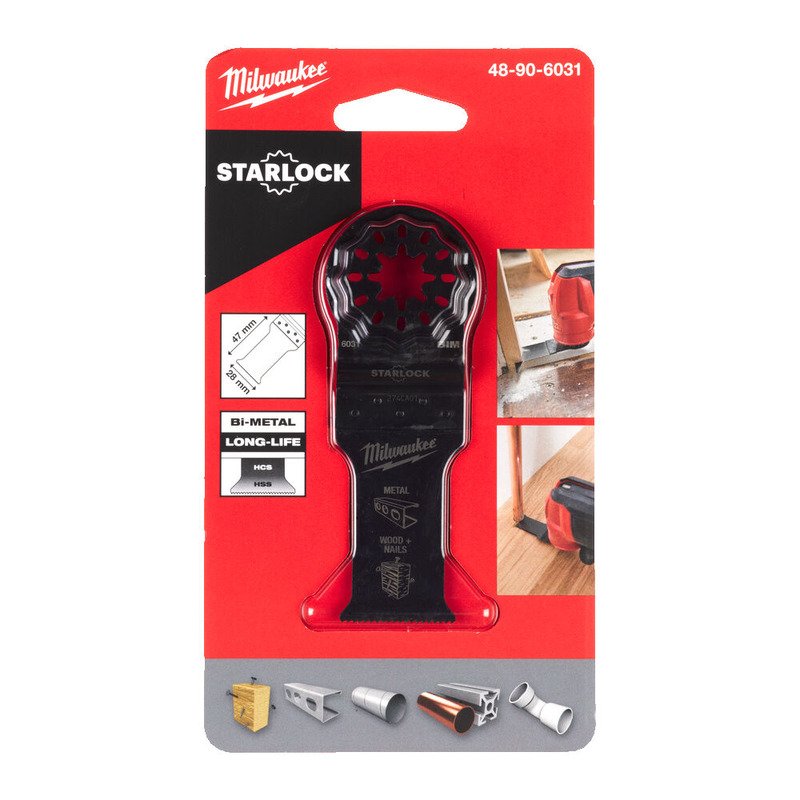 Milwaukee 28mm Multi Material Plunge Cut Bi-Metal Multi Tool Blade