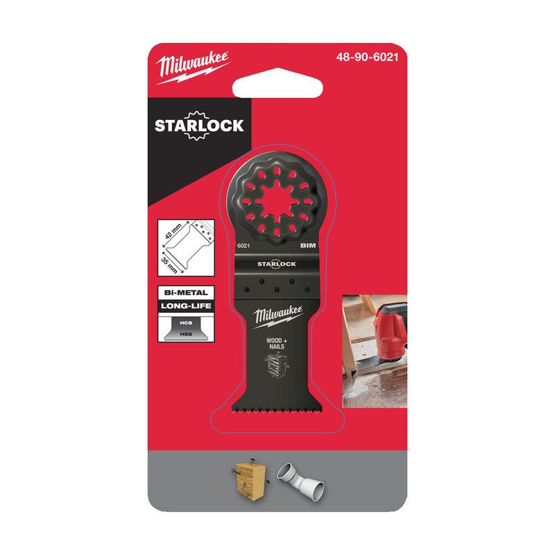 Milwaukee 35mm Wood and Nails Plunge Cut Bi-Metal Multi Tool Blade