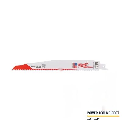 Milwaukee 48475026 Sawzall Recip Blade Wood with Nails AX Heavy Duty 230mm x 5TPI – Pack of 5