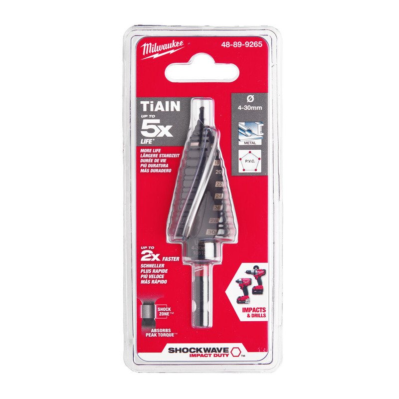 Milwaukee 48899265 Shockwave Impact Duty Step Drill 4-30mm