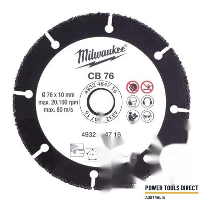 Milwaukee 4932464716 76mm Cut-Off Carbide Blade (For M12FCOT)