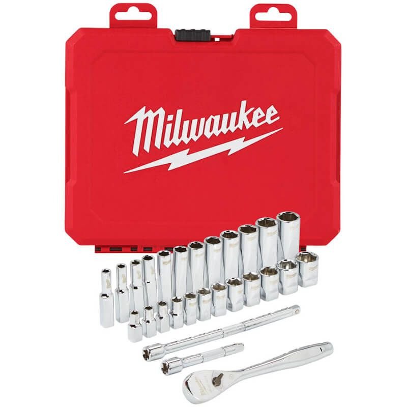 Milwaukee 4932464943 1/4″ Socket Set 28 Piece Metric