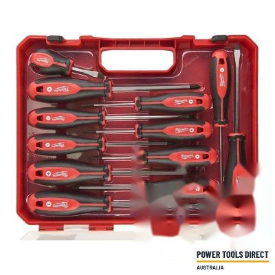 Milwaukee 4932472003 12 Piece Hi-Leverage Handle Screwdriver Set – Magnetic Tip