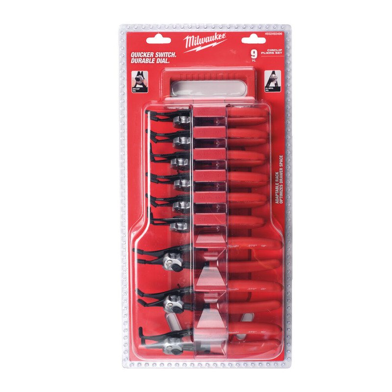 Milwaukee 4932492496 9pc Circlip Plier Set