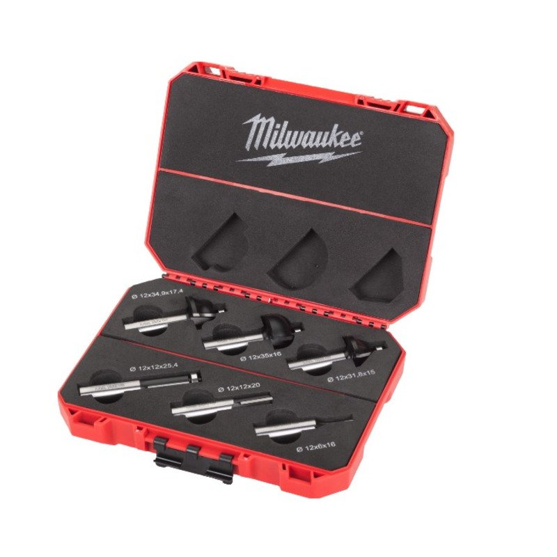Milwaukee 4932493578 6pc Router Bit Set – 12mm Shank