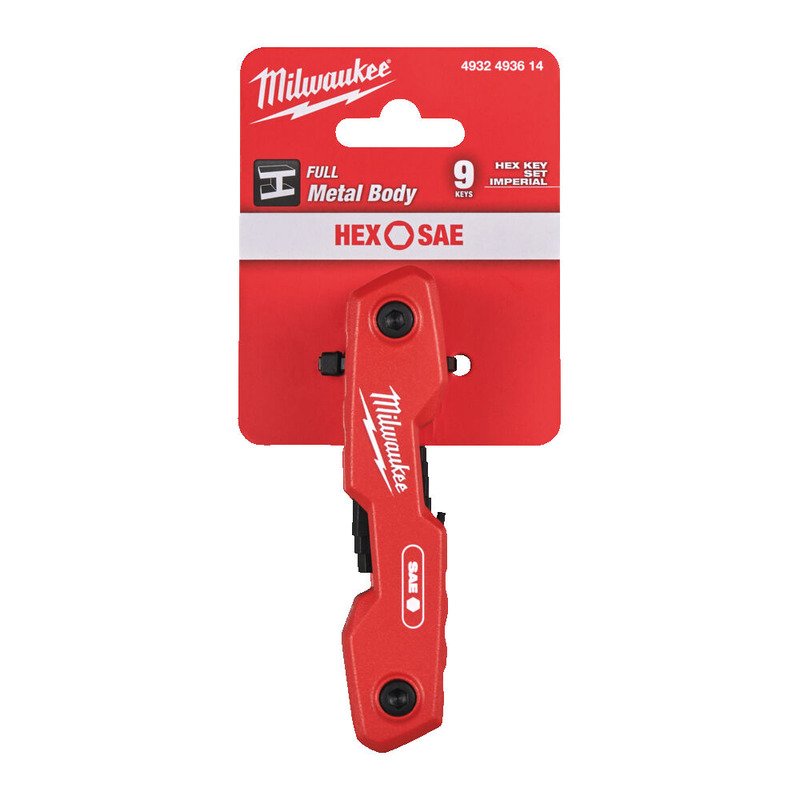 Milwaukee 4932493614 9pc Imperial Folding Hex Key Set
