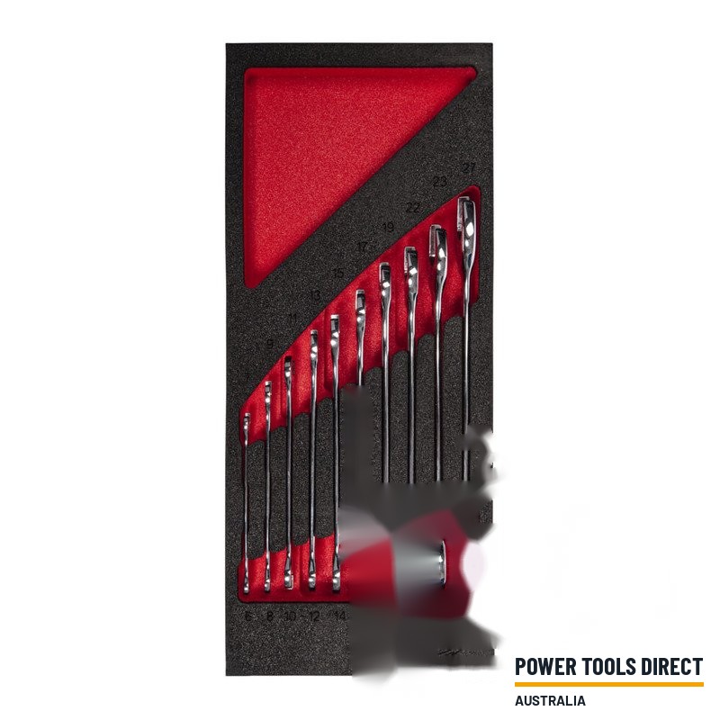 Milwaukee 4932493629 10pc Double Open End Spanner Foam Insert Set