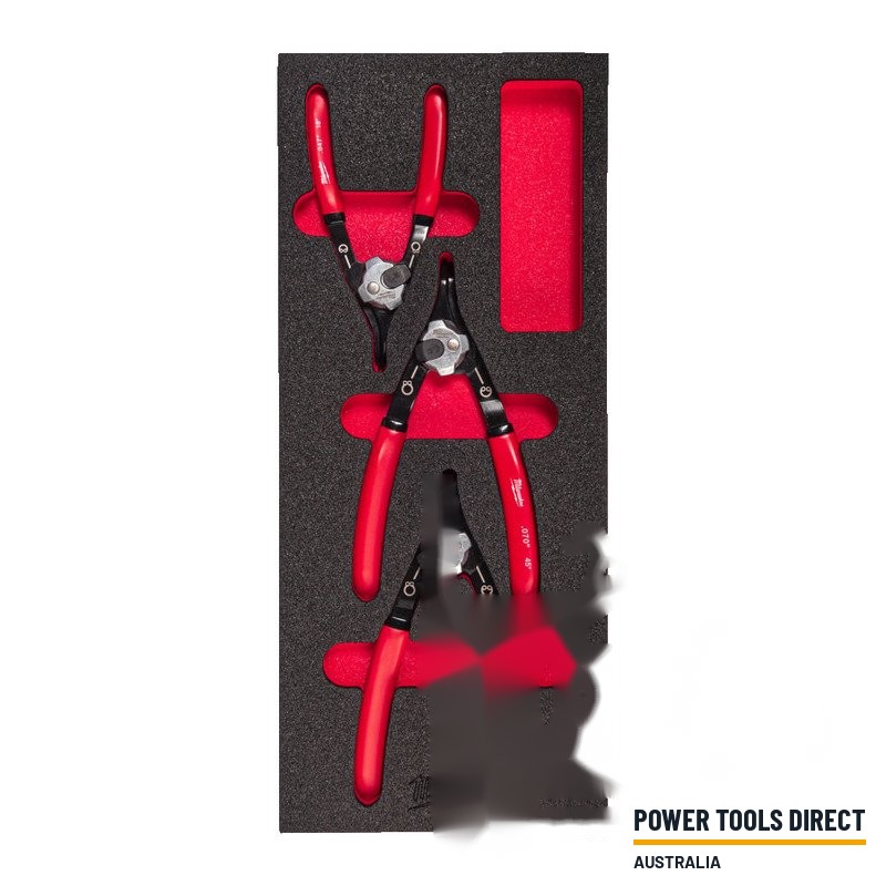 Milwaukee 4932493632 3pc Circlip Pliers Foam Insert Set