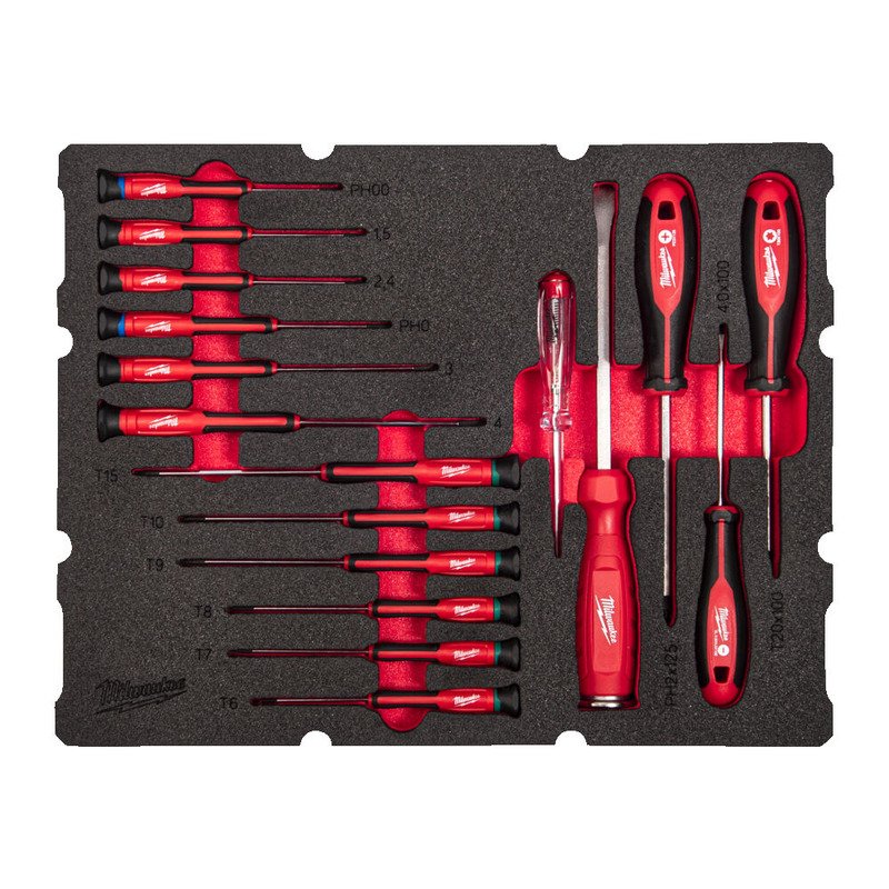 Milwaukee 4932493644 17pc Packout Drawer Precision Screwdriver Foam Insert Set