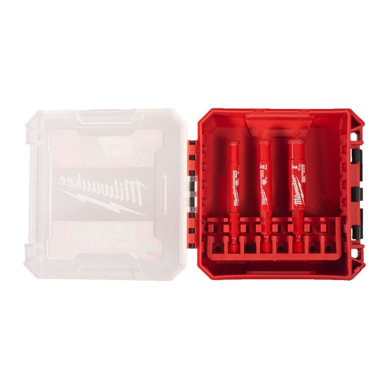Milwaukee 4932498368 3pc Diamond Max Tile Drill Bit Set