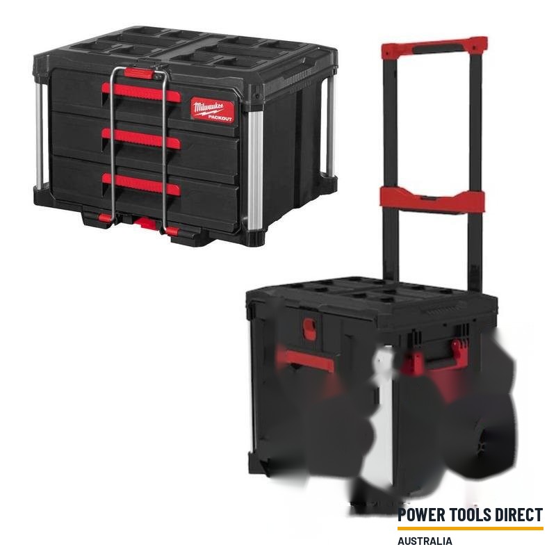 Milwaukee 4932498651 Packout Rolling Drawer & 4932472130 PACKOUT 3 Drawer Tool Box