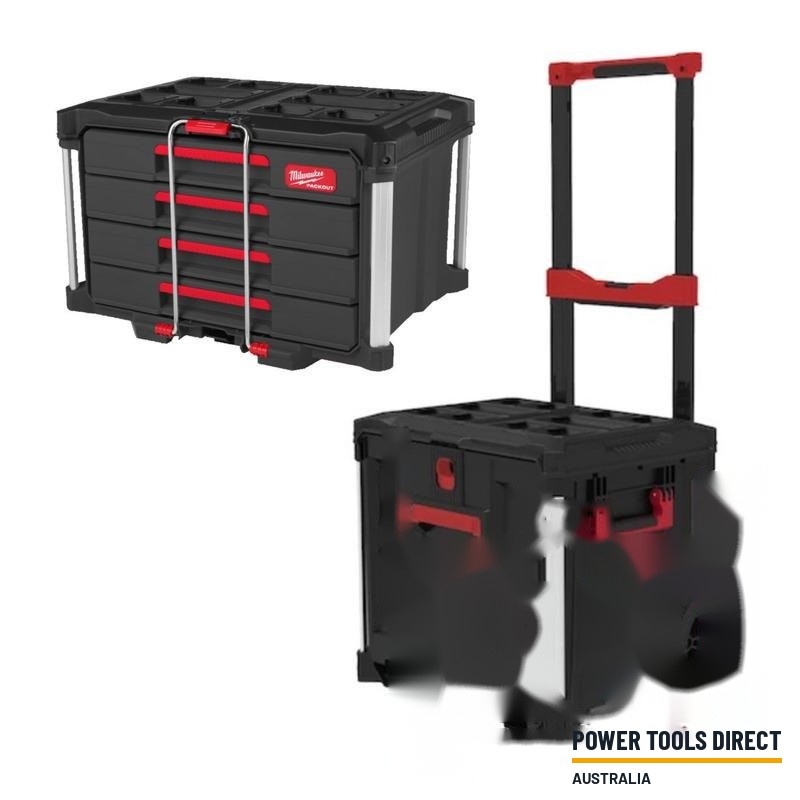 Milwaukee 4932498651 Packout Rolling Drawer & 4932493189 PACKOUT 4 Drawer Tool Box