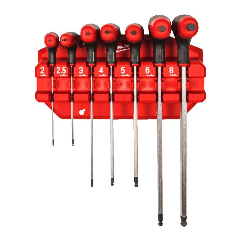 Milwaukee 4932498677 7pc Hex Key Wrenches with Comfort Grip