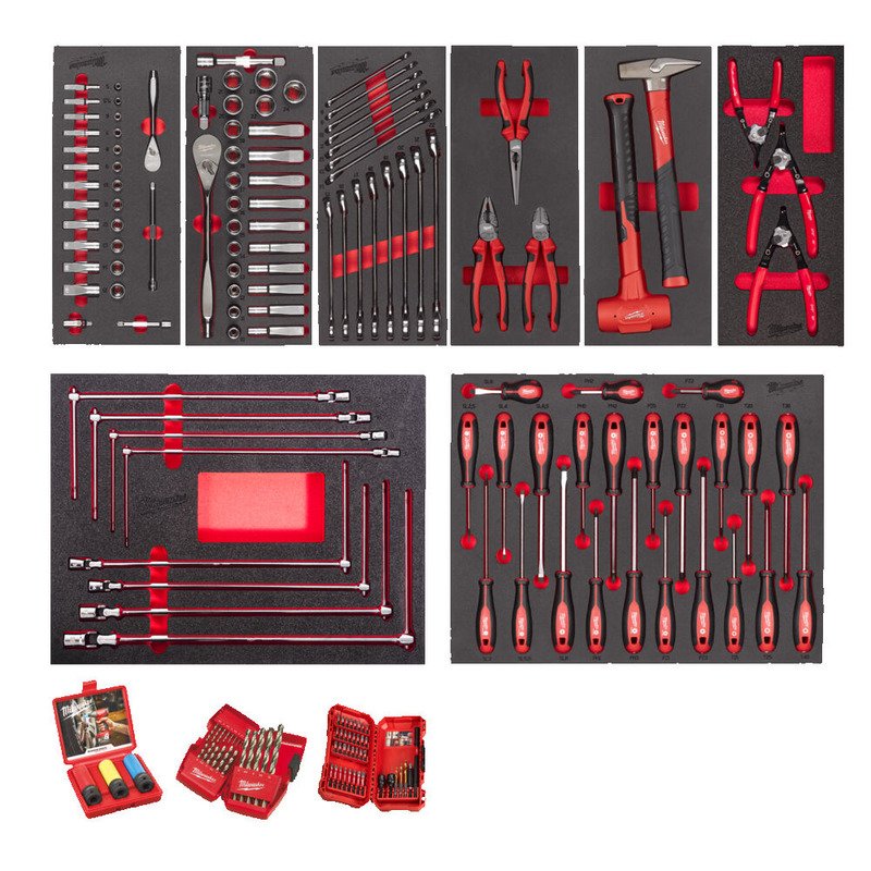 Milwaukee 4932499474 172pc Master Foam Insert Set Automotive